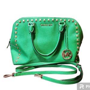 MK Michael Kors green crossbody purse bag